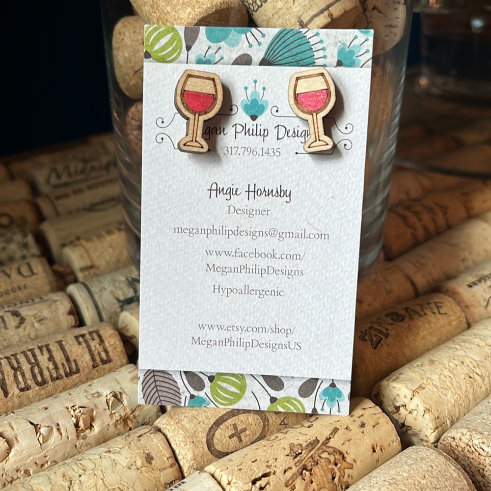 Wine Glass Earrings